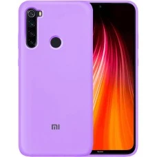 Силикон Original Case Xiaomi Redmi Note 8 (Сиренево-белый)
