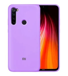 Силикон Original Case Xiaomi Redmi Note 8 (Сиренево-белый)