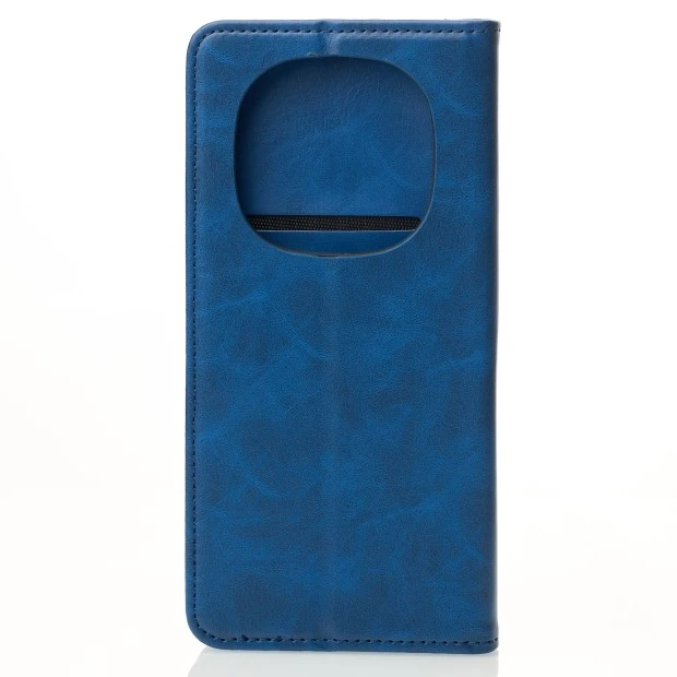 Чохол-книжка Leather Elegant Xiaomi Redmi Note 14 Pro 5G (Темно-синій)