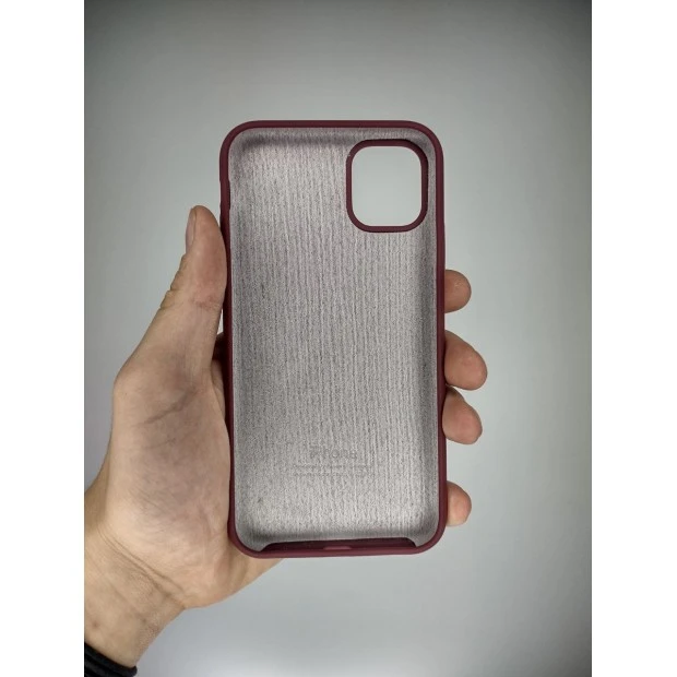 Силикон Original Round Case Apple iPhone 11 (57) Marsala