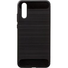 Силиконовый чехол Polished Carbon Huawei P20 (черный)