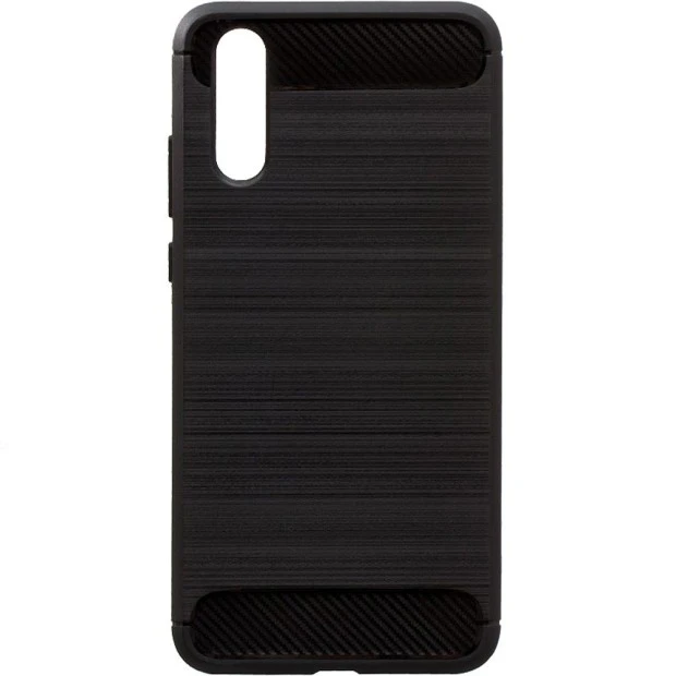 Силиконовый чехол Polished Carbon Huawei P20 (черный)