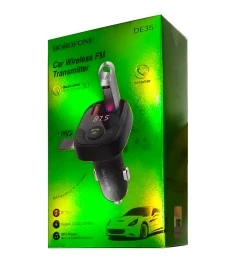 FM - модулятор Borofone DE35 Soaring QC3.0 Bluetooth V5.0 (Чёрный)