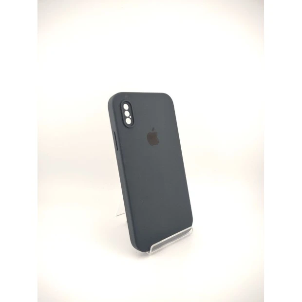 Оригінальний силіконовий чохол Square RoundCam для Apple iPhone X  /  XS (86) Темне Вугілля