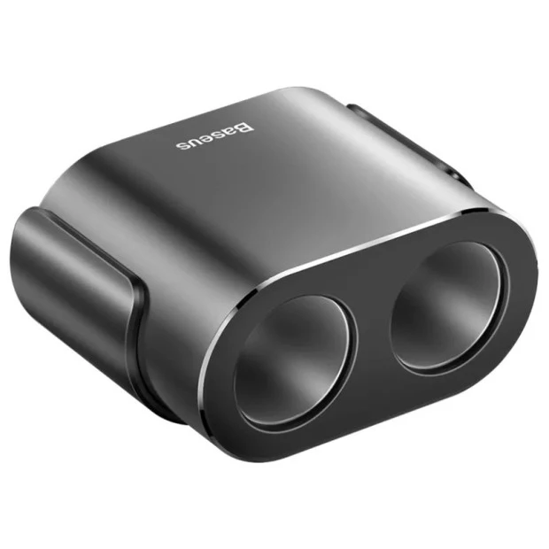Baseus High Efficiency One to Two Cigarette Lighter Adapter (Black) CRDYQ-01