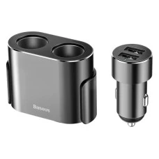 Baseus High Efficiency One to Two Cigarette Lighter Adapter (Black) CRDYQ-01