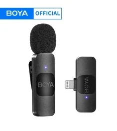 Беспроводной микрофон для телефона Boya BY-V1 iPhone (Lightning) 1in1 (Чёрный)