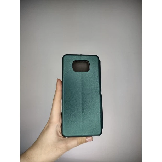 Чохол-книжка Оригінал Xiaomi Poco X3  /  Poco X3 Pro (Темно-зелений)