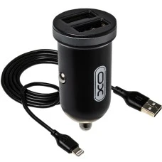 АЗУ-адаптер XO TZ08 2USB / 2.1A + кабель Type-C (Чёрный)