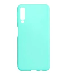 Силикон Multicolor Samsung A7 (2018) A750 (бирюзовый)