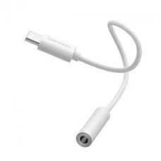 Переходник Denmen DU01 Type-C to AUX 3.5mm Audio Converter (Белый)