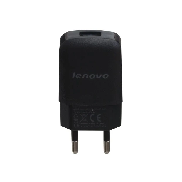 СЗУ-адаптер Lenovo YJ-06 2A + MicroUSB-кабель (Чёрный)