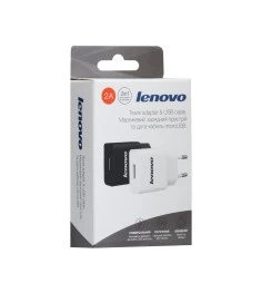 СЗУ-адаптер Lenovo YJ-06 2A + MicroUSB-кабель (Чёрный)