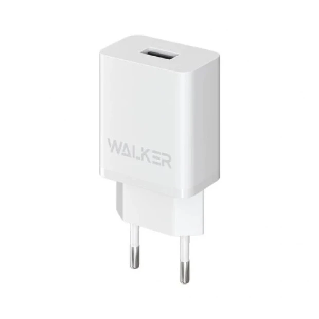 Walker WH-26 2.1A Adapter (1USB) + MicroUSB Cable (White)