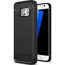 Силикон Polished Carbon Samsung Galaxy S7 (Чёрный)