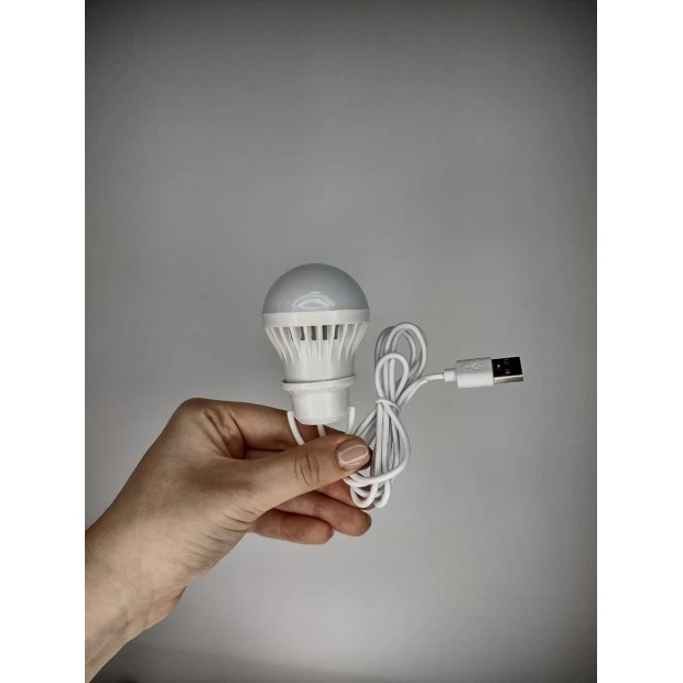 USB LED светодиодная лампа-фонарик 5W с кабелем 1м