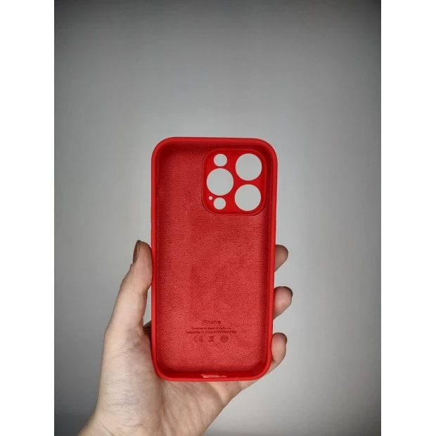 Силикон Original RoundCam Case Apple iPhone 14 Pro (05) Product RED
