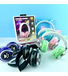 Беспроводные накладные наушники-гарнитура Cat Ear VIV38M Bluetooth (с подсветкой..