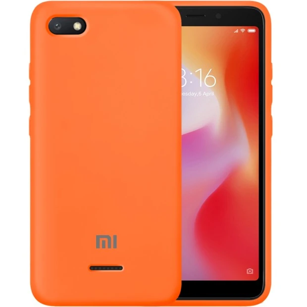 Силикон Original Case Xiaomi Redmi 6A (Оранжевый)