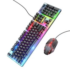 Клавиатура Hoco GM18 Luminous + мышь (Чёрный)