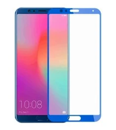 Защитное стекло 3D Huawei Honor 7X Blue