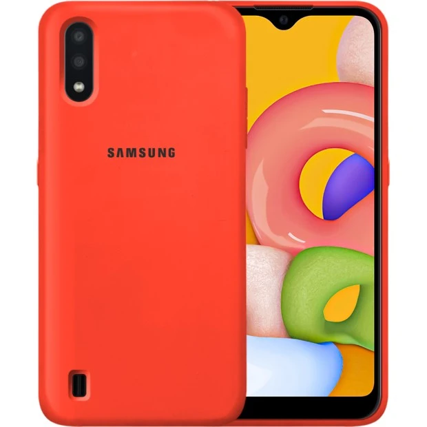 Силикон Original Case Samsung Galaxy A01 (2020) (Огненный)