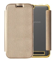 Flip Cover Shine Case Lenovo A2020 (Gold)