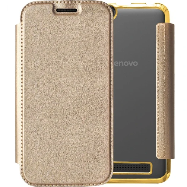 Flip Cover Shine Case Lenovo A2020 (Gold)