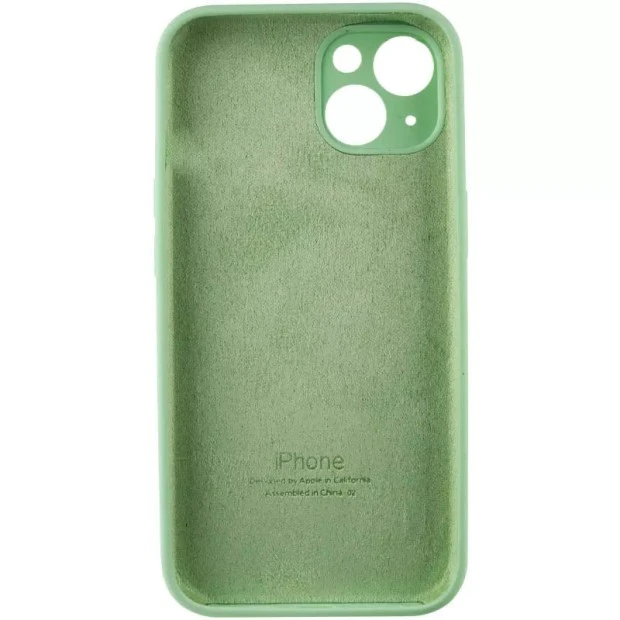 Силіконовий оригінальний чохол RoundCam для Apple iPhone 15 (21) бірюзовий.