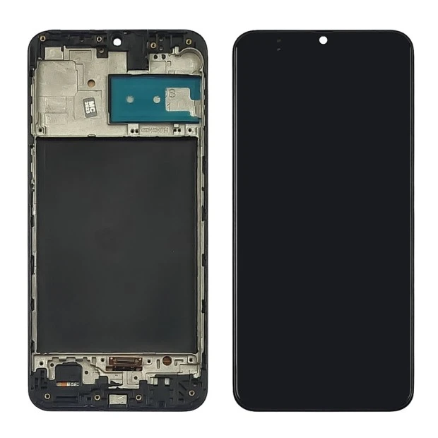 Дисплей для Samsung M215/ M305/ M307 Galaxy M21/ M30/ M30S с чёрным тачскрином и корпусной рамкой OL