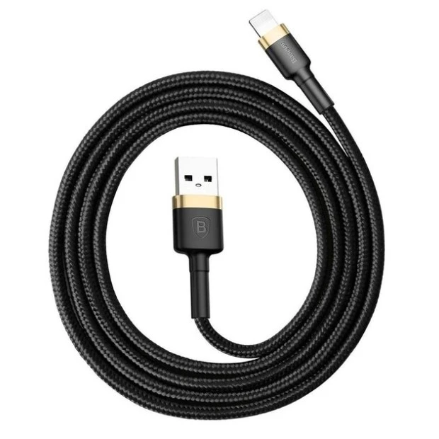 USB-кабель Baseus Cafule Special Edition 2.4A (1м) (Lightning) (Золотий / Чорний) CALKLF-BV1