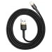 USB-кабель Baseus Cafule Special Edition 2.4A (1м) (Lightning) (Золотий / Чорний) CALKLF-BV1 USB-кабель Baseus Cafule Special Edition 2.4A (1м) (Lightning) (Золотий / Чорний) CALKLF-BV1