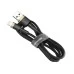 USB-кабель Baseus Cafule Special Edition 2.4A (1м) (Lightning) (Золотий / Чорний) CALKLF-BV1 USB-кабель Baseus Cafule Special Edition 2.4A (1м) (Lightning) (Золотий / Чорний) CALKLF-BV1