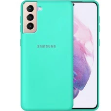 Силикон Original 360 Case Logo Samsung Galaxy S21 Plus (Бирюзовый)