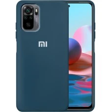 Силикон Original 360 Case Logo Xiaomi Redmi Note 10 / Note 10S (Кобальт)