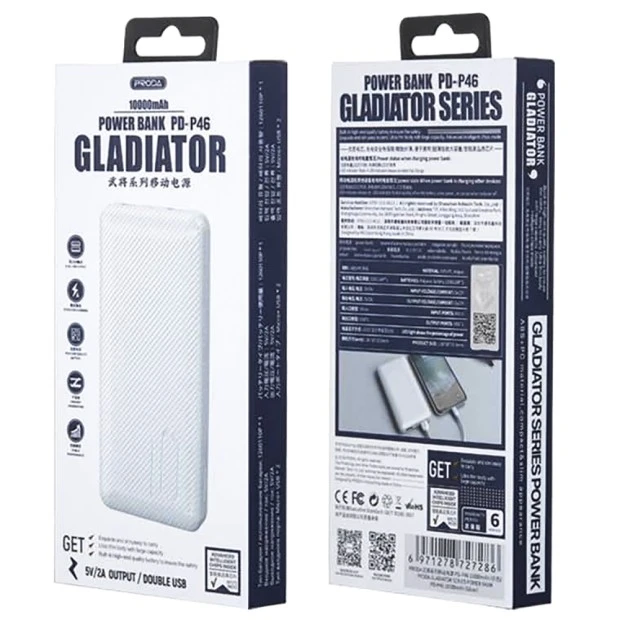 PowerBank Remax Proda Gladiator PD-46 10000mAh (Black)