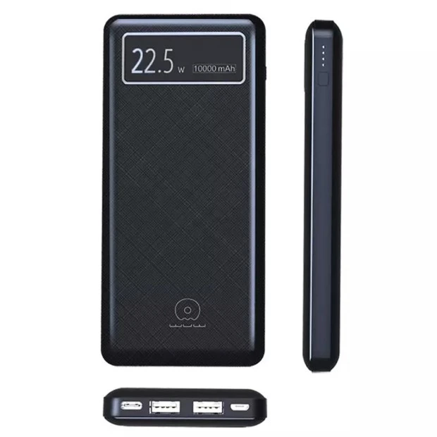 PowerBank WUW Y101 10000mAh PD+QC 3.0 22.5W LCD (Black)