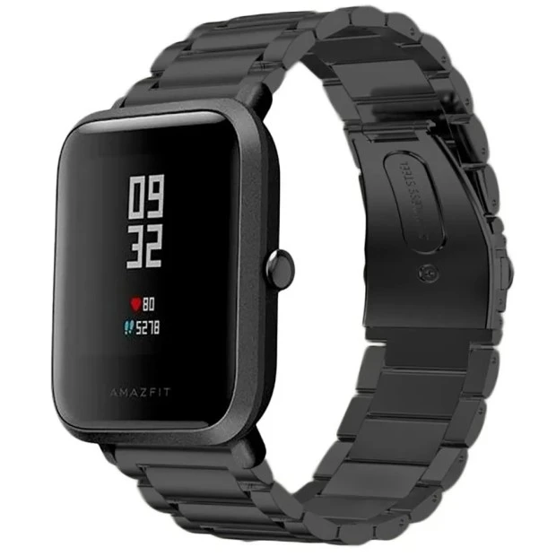 Ремешок Stainless Steel Xiaomi Amazfit Bip 22 mm (Black)