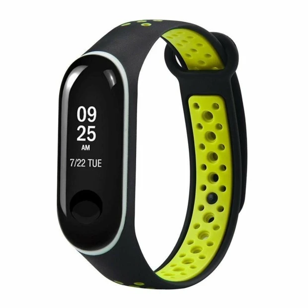 Ремешок Sport Xiaomi Mi Band 2 (Чёрно-салатовый)