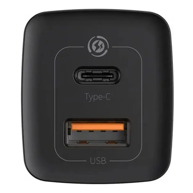 СЗУ-адаптер Baseus GaN2 Lite 65W (1USB / 1Type-C) (Чёрный) CCGAN2L-B01