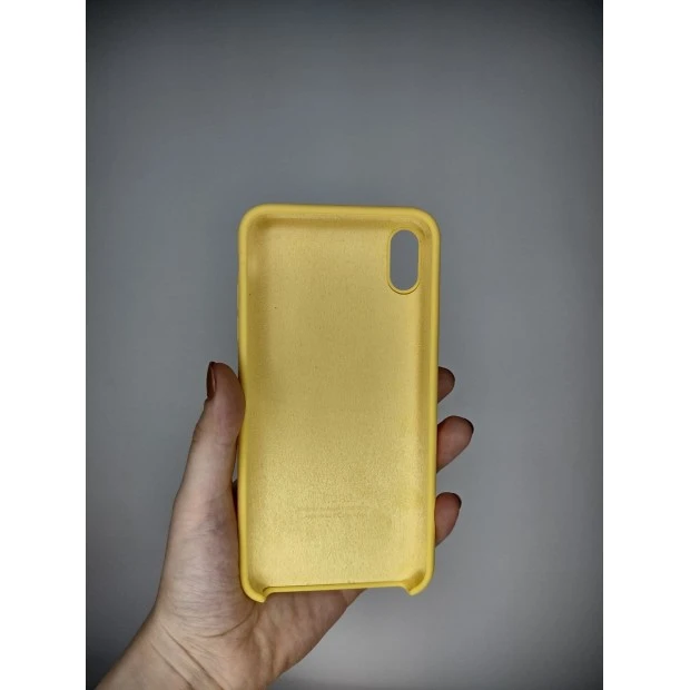 Оригінальний силіконовий чохол Apple для iPhone XS Max (Жовтий кремовий)