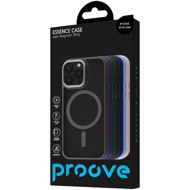 Накладка Proove Clear Essence Case MagSafe Apple iPhone 16 Pro Max (Black)