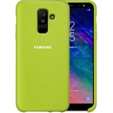 Силикон Original Case HQ Samsung Galaxy A6 Plus (2018) A605 (Бледно-зелёный)