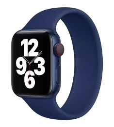 Ремінець з силікону для Apple Watch Solo Loop (S) 42  /  44 мм (глибокий темно-с..