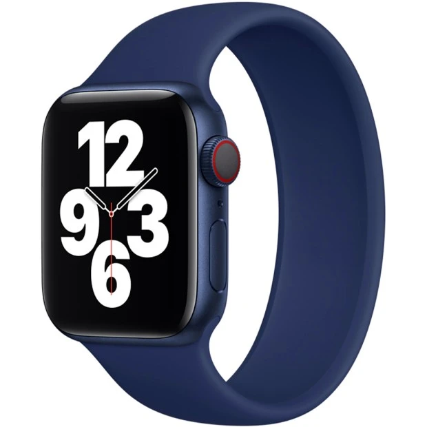 Ремінець з силікону для Apple Watch Solo Loop (S) 42  /  44 мм (глибокий темно-синій)