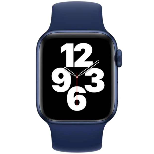 Ремінець з силікону для Apple Watch Solo Loop (S) 42  /  44 мм (глибокий темно-синій)