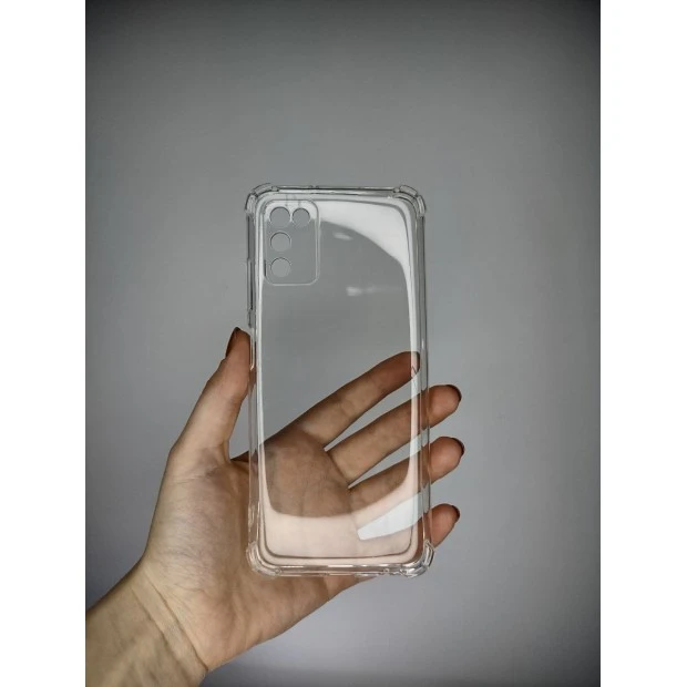 Силікон 6D Samsung Galaxy A03S (2020) (ShutCam) (Прозорий)