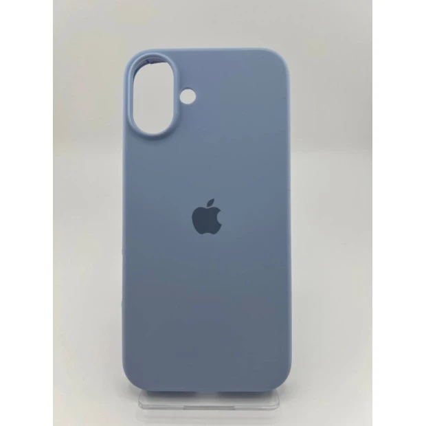 Оригінальний круглий чохол із силікону для Apple iPhone 16 Plus (15) бузкового кольору.