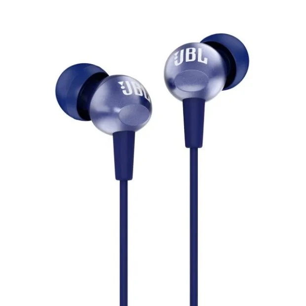 Дротові навушники-гарнітура вакуумні JBL C200SI (Сині) K