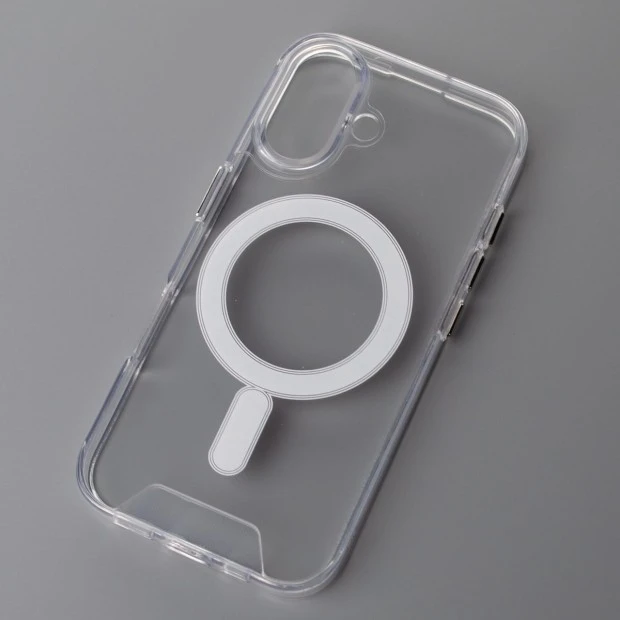 Силіконовий чохол Space Case MagSafe для Apple iPhone 16 (прозорий)